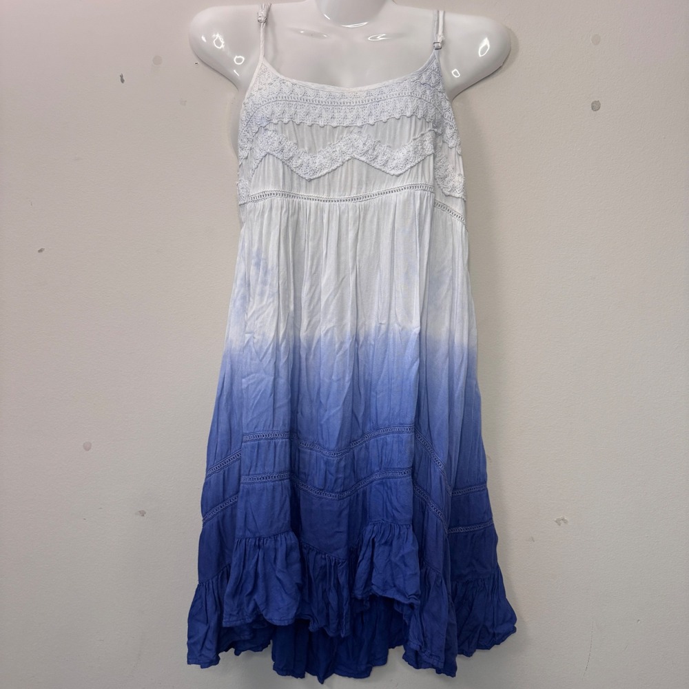 Chelsea & Violet Tie Dye‎ Dress Crochet Trim Sleeveless Casual XS